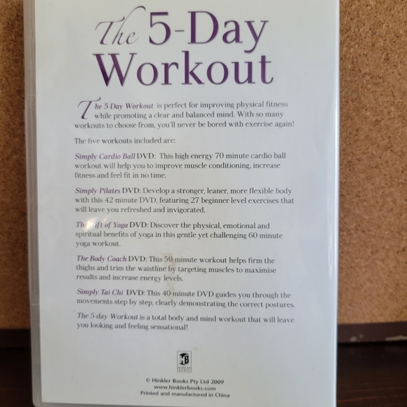 The 5-Day Workout 5 DVD Set of diff full length workouts - Picture 2 of 7